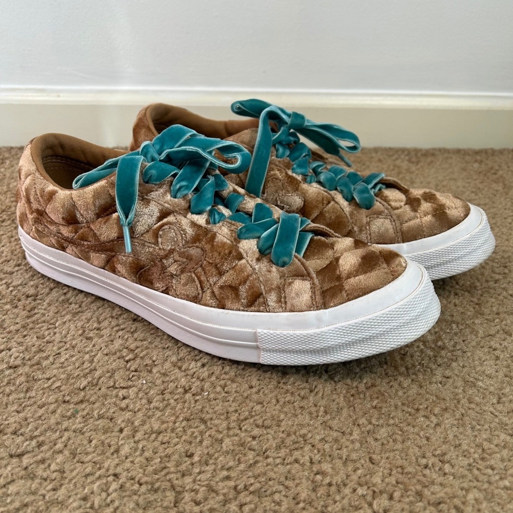 Converse x GOLF le FLEUR Brown Sugar Velvet Sneakers M9.5 W11.5‎ Hype Streetwear